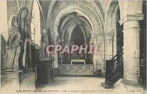 Cartes postales Eglise Saint Julien le Pauvre Nef et Chapelle Septentrionales de Saint Joseph