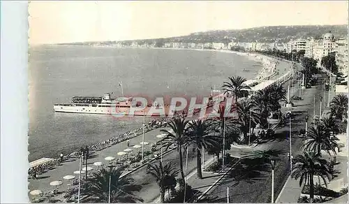 Moderne Karte Nice Promenade des Anglais Bateau