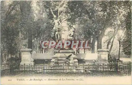 Cartes postales Paris au Ranelagb Monument de la Fontaine