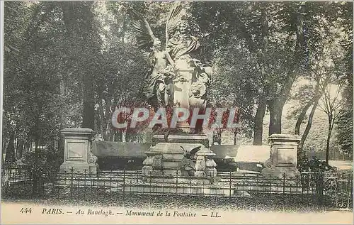 Cartes postales Paris au Ranelagb Monument de la Fontaine