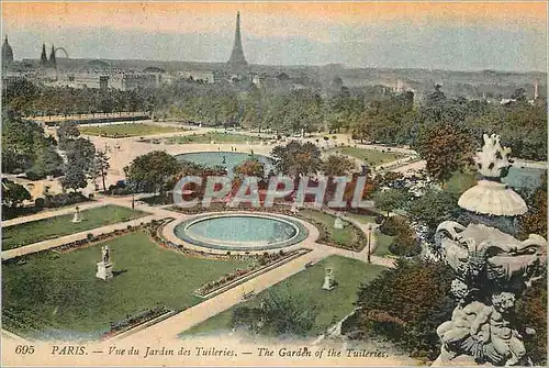 Cartes postales Paris vue du Jardin des Tuileries Tour Eiffel