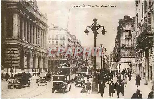 Ansichtskarte AK Marseille la Canebiere Tramway