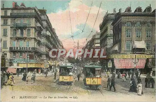 Ansichtskarte AK Marseille la Rue de Noailles Tramway