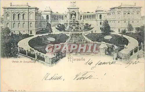 Cartes postales Marseille Palais de Longchamp (carte 1900)