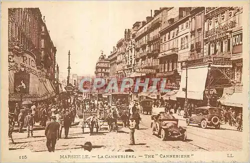 Ansichtskarte AK Marseille la Canebiere Tramway