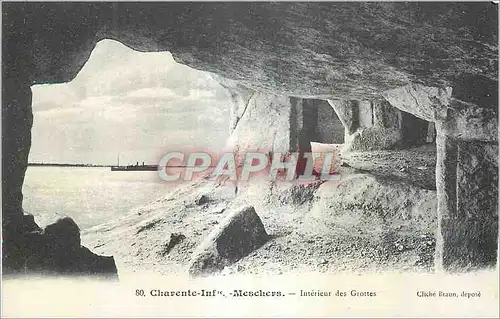 Cartes postales Charente Infre Meschers Interieur des Grottes