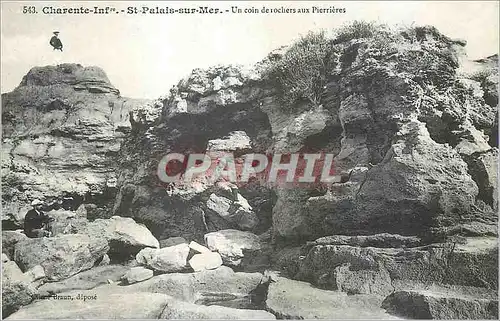 Cartes postales Charente Infre St Palais sur Mer un Coin de Rochers aux Pierrieres