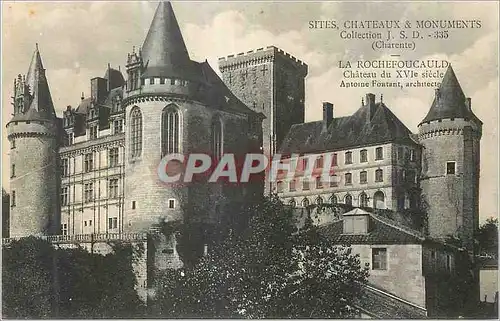 Cartes postales La Rochefoucauld Chateau du XVIe siecle Antoine Fontant Architecte Sites Chateaux et Monuments (
