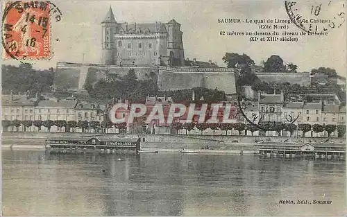 Ansichtskarte AK Saumur le Quai de Limoges et le Chateau (Cote Nord)