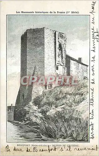 Ansichtskarte AK Beaufort (Maine et loire) Ruines du Chateau