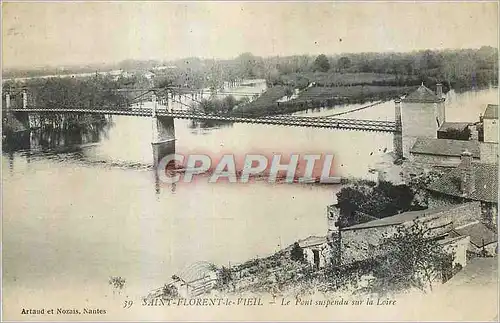 Cartes postales Saint Florent le Vieil le Pont Suspendu sur la Loire