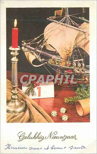 Cartes postales Gelukking Nieuwyaar  Bateau