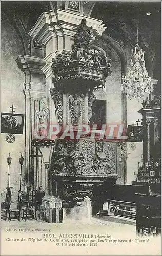 Ansichtskarte AK Albertville (Savoie) Chaire de l'Eglise de Conflans Sculptee par les Trappistes de Tamie et Tran