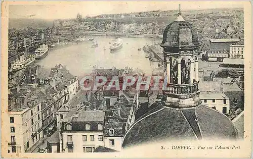 Cartes postales Dieppe vue sur l'Avant Port