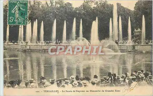 Cartes postales Versailles le Bassin de Neptune un Dimanche de Grandes Eaux