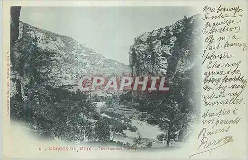 Ansichtskarte AK Gorges du Tarn les Baumes Basses (carte 1900)