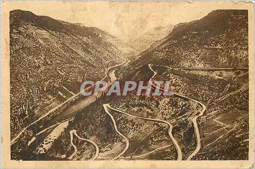 Cartes postales La Maleme les Lacets de la Route du Causse a Meyruets les Gorges du Tarn