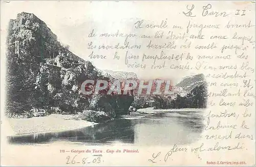 Cartes postales Gorges du Tarn Cap du Planiol (carte 1900)