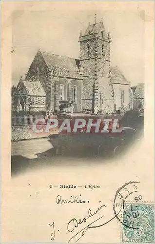 Cartes postales Biville L'Eglise Automobile (carte 1900)