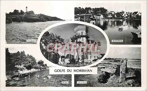 Moderne Karte Golfe du Morbihan Port Navalo Ile aux moines Arradon