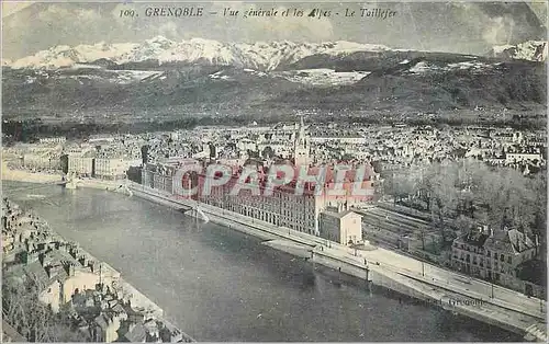 Ansichtskarte AK Grenoble Vue generale et les Alpes Le Toillefer