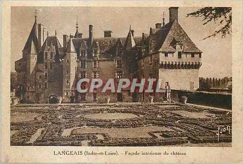 Cartes postales Langeais (Indre et Loire) Facade interieure du chateau