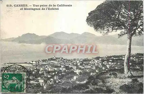 Cartes postales Cannes Vue prise de la Californie et Montagnes de l'Esterel