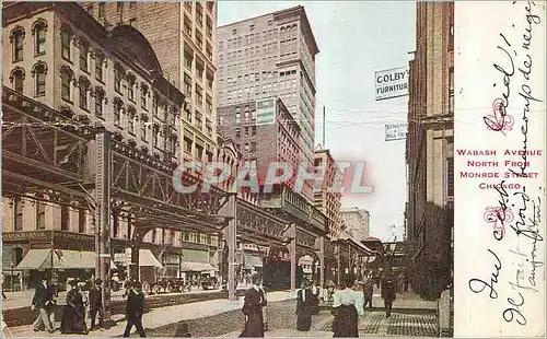 Cartes postales Wabash Avenue North From Monroe Street Chicago