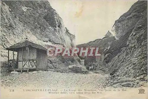 Cartes postales Varengeville Place La Gorge des Monstiers vue prise de la Mer Moustier defile
