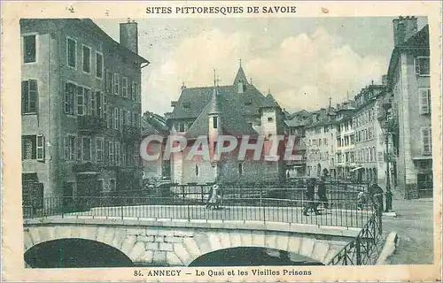 Cartes postales Annecy Le Quai et les Vieilles Prisons Sites Pittoresques de Savoie