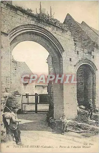 Cartes postales Fontaine Henri (Calvados) Portes de l'Ancien Manoir (animee)