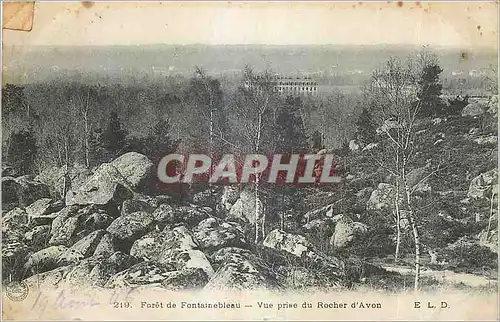 Cartes postales Foret de Fontainebleau Vue prise du Rocher d'Avon