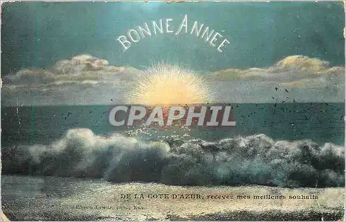 Cartes postales De la Cote d'Azur recevez mes meilleurs souhaits