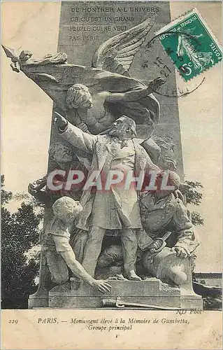 Ansichtskarte AK Paris Monument eleve a la Memoire de Gambetta Groupe principal