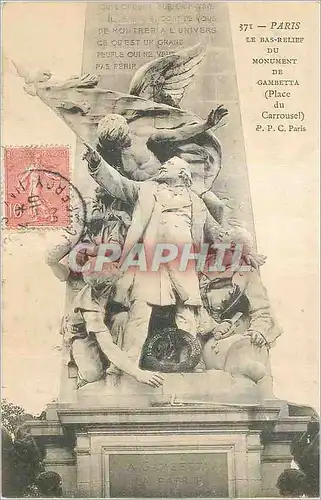 Cartes postales Paris Le Bas Relief du Monument de Gambetta