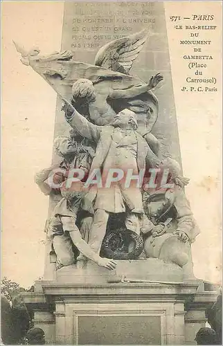 Ansichtskarte AK Paris le Bas Relief du Monument de Gambetta (Place du Carrousel)