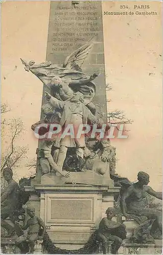 Ansichtskarte AK Paris Monument eleve a la memoire de Gambetta (Groupe principal)