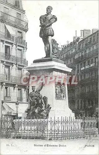 Cartes postales Paris Statue d'Etienne Dolet