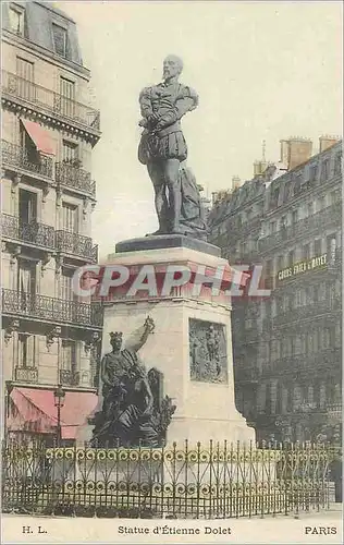 Ansichtskarte AK Paris Statue d'Etienne Dolet