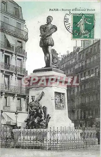 Cartes postales Paris Statue d'Etienne Dolet