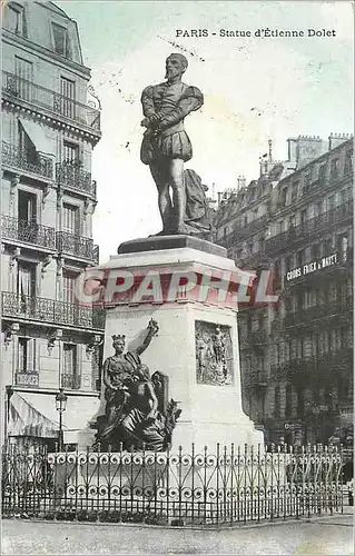 Ansichtskarte AK Paris Statue d'Etienne Dolet