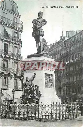 Cartes postales Paris Statue d'Etienne Dolet