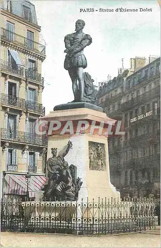 Cartes postales Paris Statue d'Etienne Dolet