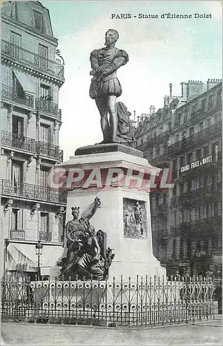 Cartes postales Paris Statue d'Etienne Dolet