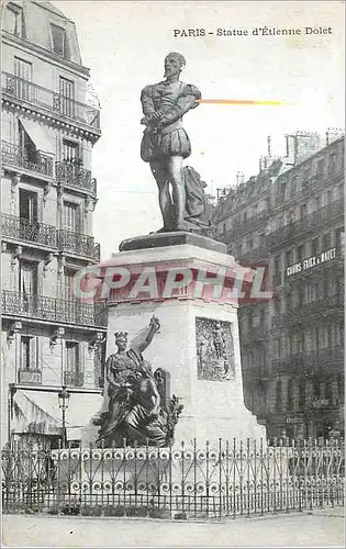 Cartes postales Paris Statue d'Etienne Dolet