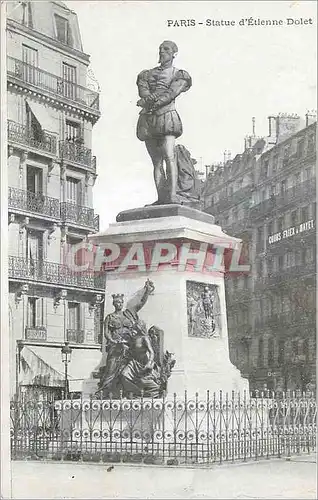 Ansichtskarte AK Paris Statue d'Etienne Dolet