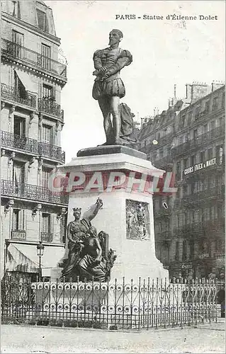 Ansichtskarte AK Paris Statue d'Etienne Dolet