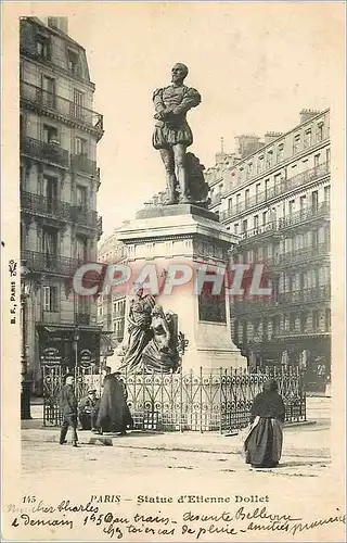 Ansichtskarte AK Paris Statue d'Etienne Dolet