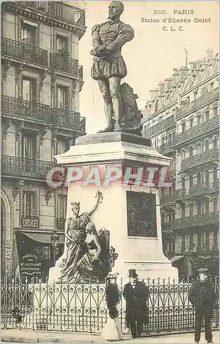 Ansichtskarte AK Paris Statue d'Etienne Dolet