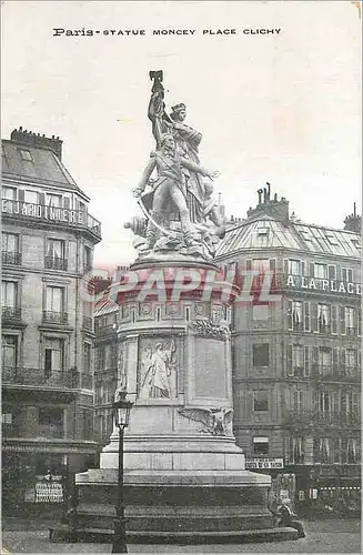 Cartes postales Paris Statue Moncey Place Clichy